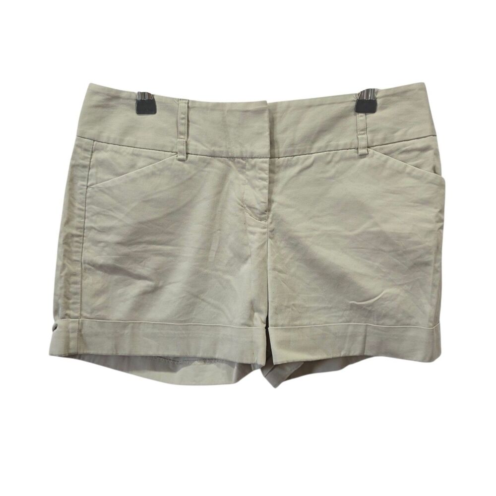 Express Design Studio Womens Khaki Cuffed Shorts Size 4 Casual Stretch